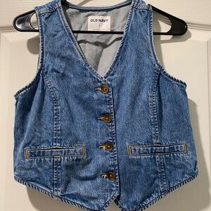 Old Navy Light Blue Denim Vest
